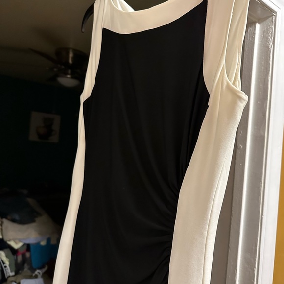 NWOT LAUREN RALPH LAUREN SLEEVELESS MIDI DRESS. TWO TONE. - Picture 5 of 9